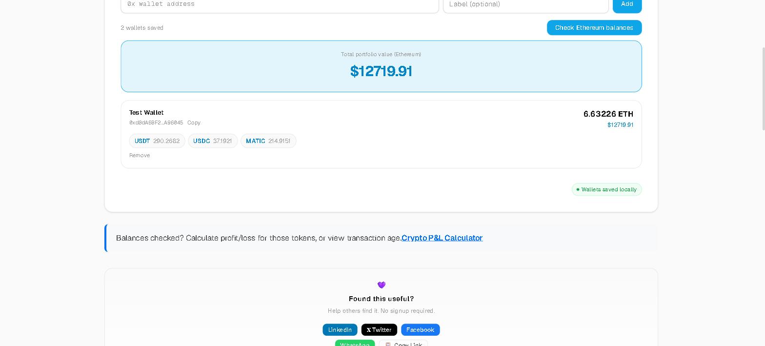 multi wallet checker balances